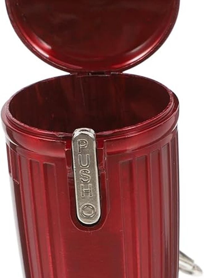 مطفأة سجائر محمولة صغيرة بسلسلة مفاتيح مع غطاء للاستخدام في الهواء الطلق والسفر والداخلية باللون الأسود - Image 1